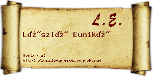 László Euniké névjegykártya